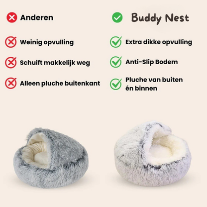BuddyNest Luxe Slaapnest - Voor Katten & Kleine Honden