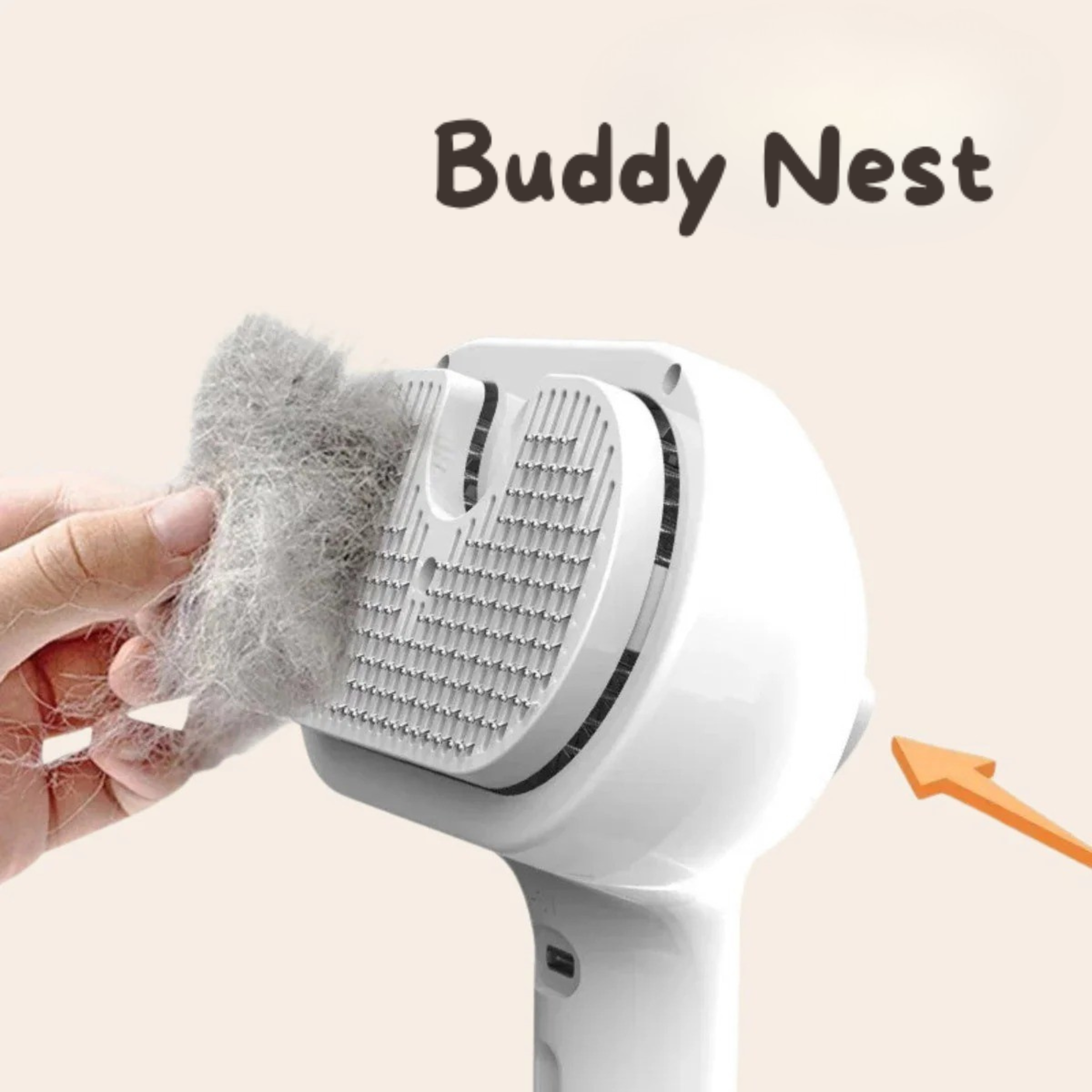 BuddyNest SteamBrush - Professionele Vachtverzorgings Borstel voor Huisdieren