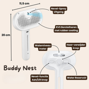 BuddyNest SteamBrush - Professionele Vachtverzorgings Borstel voor Huisdieren