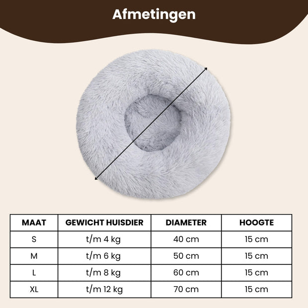 BuddyNest Pluche Cloud Bed - Voor Katten & Kleine Honden